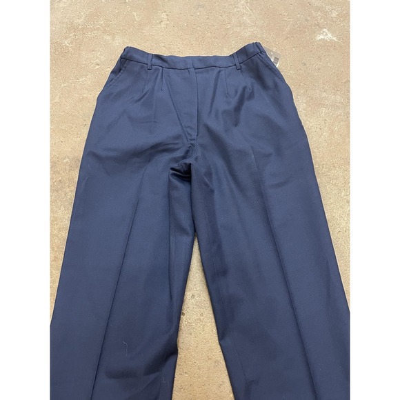 Vintage DSCP Dress Pants Womens 12WR Blue Wool Blend Pleated Uniform 90s - Picture 4 of 16
